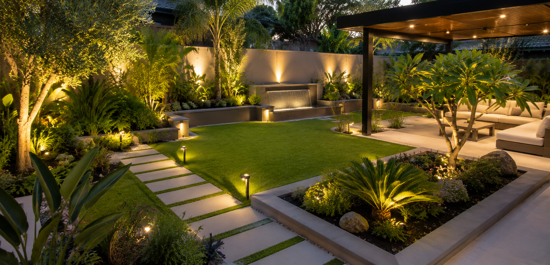 Beautiful landscaped garden