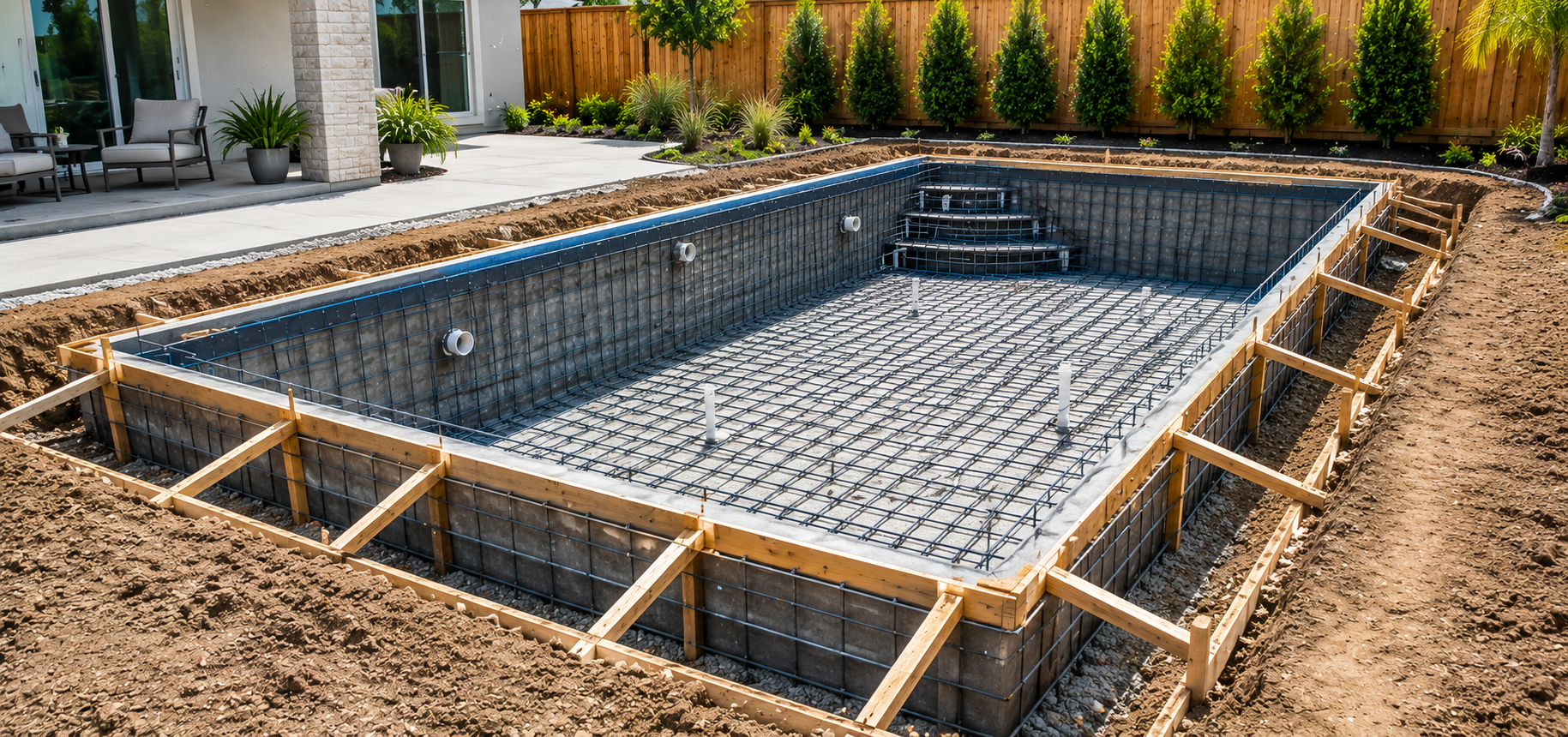 Luxury swimming pool construction