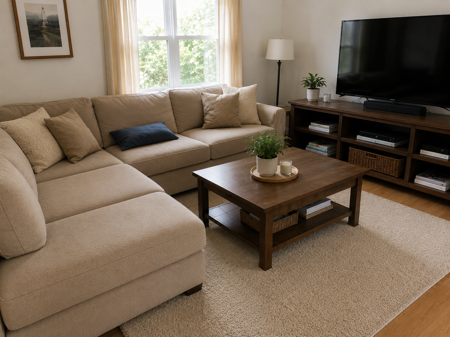 Living room after a Welldun clean